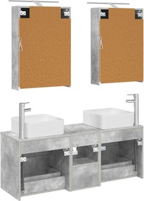 vidaXL Σετ Επίπλων Μπάνιου 5 pcs Γκρι Σκυροδέματος