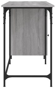vidaXL Γραφείο Υπολογιστή Γκρι Sonoma 131x48x75 εκ. Επεξεργασμένο Ξύλο