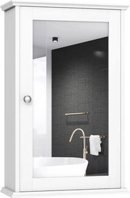 Καθρέπτης Μπάνιου με Ντουλάπι 34 x 15 x 53 cm Costway BA8033WH