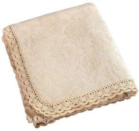 Beauty Home Κουβέρτα ζακάρ Art 1349 με δαντέλα υπέρδιπλη σε 5 χρώματα  230x250  Antique