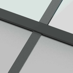 vidaXL Συρόμενη πόρτα με σετ υλικού 76x205 cm από γυαλί&amp;Αλουμίνιο
