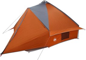vidaXL Τέντα Teepee 10 Ατόμων 10 άτομο Γκρι και Πορτοκαλί