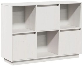 vidaXL Ντουλάπι Λευκό 110,5 x 35 x 80 εκ. από Μασίφ Ξύλο Πεύκου