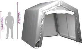 vidaXL Τέντα Αποθήκευσης Γκρι 300 x 300 εκ. Ατσάλινη