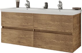 Drop Luxus 120 PL Wood - Βάση Επίπλου Με Διπλό Νιπτήρα (120x44)