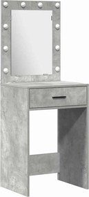 vidaXL Τραπέζι περιποίησης με συρτάρι 3 pcs Γκρι Επεξεργασμένο ξύλο