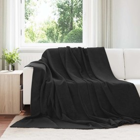 vidaXL Ριχτάρια 6 pcs Μαύρο 220 x 240 cm Μαλλί