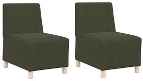 vidaXL Καθίσμα Σαλονιού 2 pcs Πράσινο 55 x 74 x 82 εκ.