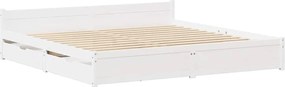 vidaXL Σκελετός Κρεβ. Χωρίς Στρώμα Λευκό 120x200 εκ Μασίφ Πεύκο