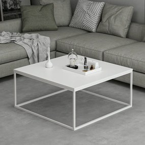 Τραπεζάκι Σαλονιού Λευκό FLOFRA 90x90x42