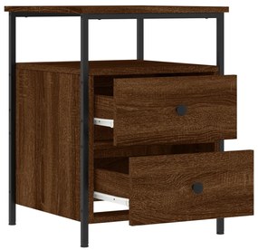 vidaXL Κομοδίνα 2 τεμ. Καφέ Δρυς 44 x 45 x 60 εκ. από Επεξεργ. Ξύλο