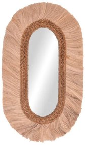 Καθρέπτης Nabore Inart abaca σε φυσικό 55x4x96εκ 339-000029-339-000029-Καφέ 339-000029