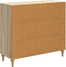 vidaXL Πλαϊνό γραφείο Sonoma Δρυς 89 x 34,5 x 80 εκ Επεξεργασμένο Ξύλο
