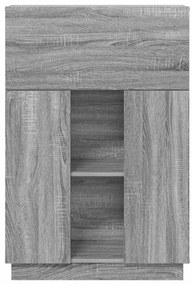 vidaXL Γραφείο με ράφι Γκρι 71.5 x 31.5 x 106.5 εκ Επεξεργασμένο ξύλο