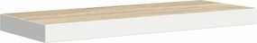 vidaXL Ράφια Τοίχου 2 τεμ. Δρυς/Άσπρο 60 x 23,5 x 3,8 εκ. MDF