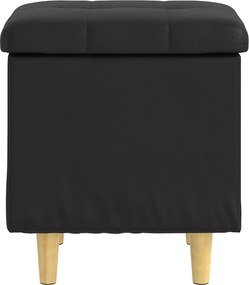vidaXL Οθωμανικό αποθήκευσης Μαύρο 40 x 40 x 45 cm Τεχνητό δέρμα