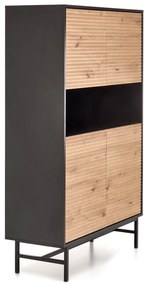 MURANO KM-3 chest, color: artisan oak/black DIOMMI V-PL-MURANO-KM-3