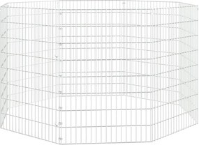 vidaXL Περίφραξη Ζώων Ελεύθερης Βοσκής 8 Πάνελ 54x80 εκ. Γαλβ. Σίδερο