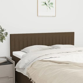 vidaXL Κεφαλάρια Σκ. Καφέ 144x5x78/88 εκ. Ύφασμα