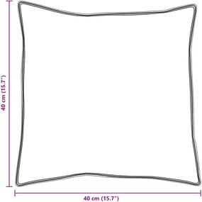 vidaXL Μαξιλάρι με μαξιλάρι 2 pcs Λευκό 40 x 40 cm Βαμβάκι