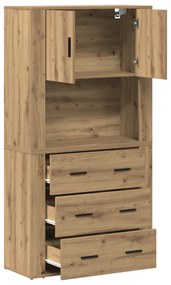 vidaXL Μπουφές artisan δρυς 80 x 33 x 150 εκ Επεξεργασμένο ξύλο