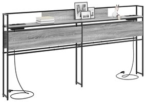 vidaXL Κεφαλάρι Αποθήκης Γκρι sonoma 180 cm Επεξεργασμένο ξύλο