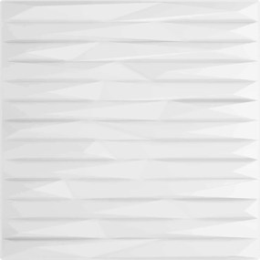 vidaXL Πάνελ τοίχου 48 pcs Άσπρη Πέτρα 50 x 50 cm Φελιζόλ XPS