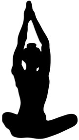 Διακοσμητικό Τοίχου Yoga 891TNL3539 31x60cm Black Wallity Μέταλλο