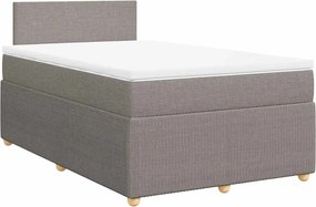 vidaXL Κρεβάτι Boxspring με Στρώμα Taupe 120x200 εκ. Υφασμάτινο