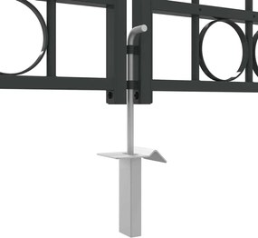 vidaXL Πύλη Φράχτη Assen 401 x 250 εκ. Ατσάλι Γκρι Κλειδώσιμο