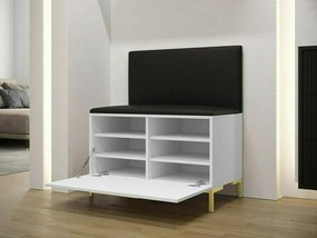 Παπουτσοθήκη Hartford F106, Μαύρο, Κόκκινο, 84x94x46cm, Πλαστικοποιημένη μοριοσανίδα, Ταπισερί | Epipla1.gr