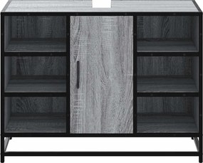 vidaXL Ντουλάπι Μπάνιου Νιπτήρα Γκρι Sonoma 80 x 33 x 60εκ. Επεξ. Ξύλο