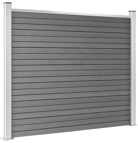 vidaXL Σετ Πάνελ Περίφραξης Γκρι 353 x 146 εκ. από WPC