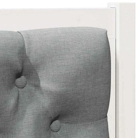 vidaXL Κεφαλάρι Άλλο Λευκό και ανοιχτό γκρι 80 cm Μασίφ ξύλο πεύκου