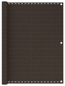 vidaXL Διαχωριστικό Βεράντας Καφέ 120 x 400 εκ. από HDPE