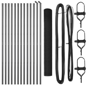 vidaXL Στύλος Περιφράξεων Γκρι 25 x 1,4 μ (19 x 19 mm πλέγμα)