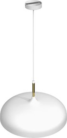 Κρεμαστό Φωτιστικό Lincoln 45cm Λευκό με Χρυσό