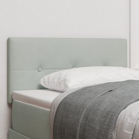 vidaXL Κεφαλάρι με κουμπιά, Ανοιχτό Γκρι, 80 εκ., Βελούδο
