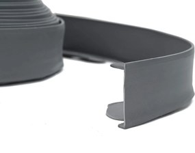 vidaXL Περιγράμματα γκαζόν Γκρι 1000 x 4 x 5 εκ Πλαστικό