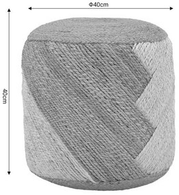 Σκαμπό Elision Inart φυσικό-μπεζ 100% γιούτα 40x40x40εκ 38x38x38 εκ.