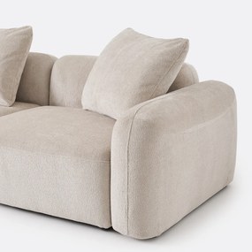 Γωνιακός αριστερός modular καναπές 3 θέσεων, από ζακάρ chenille, AMAD