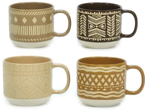 Κούπα 41cl Ethnic Σχέδιο Κεραμικό Φ8.5x11cm Σε 4 Σχέδια