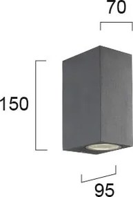 Απλίκα Εξωτερικού Χώρου Viokef Tilos Anthracite 4099400