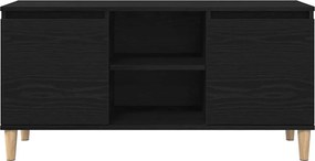 vidaXL Ντουλάπι TV 102 x 35 x 50 εκ. Μαύρη Οξυά Επεξεργασμένο Ξύλο