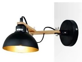 Απλίκα φωτιστικό μεταλλικό με ξύλο InLight-43382-WH-Λευκό 43382-WH
