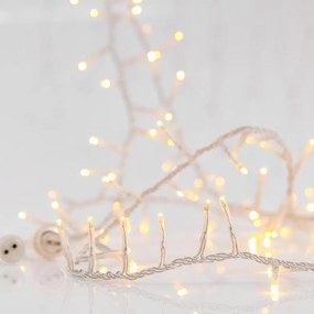 800 LED Επέκταση Ως 2 Με Μετασχηματιστή Προέκταση 300cm Διάφανο Καλώδιο Θερμό Λευκό Φως IP44