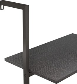 vidaXL Ραφιέρα Κεκλιμένη 5 Επιπέδων Μαύρη 64x35x185 εκ.