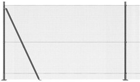 vidaXL Φράχτης με Στήλες. Γκρι 1.5 x 10 m Ατσάλι