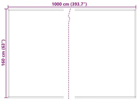 vidaXL Ύφασμα Αντικατάστασης Τέντας Κόκκινο 10x1.6 μ.