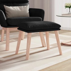 Υποπόδιο Μαύρο 45 x 29,5 x 35 εκ. Υφασμάτινο